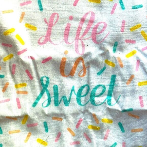 C.R. Gibson “Life is Sweet” Canvas Tote Bag! - Picture 7 of 8